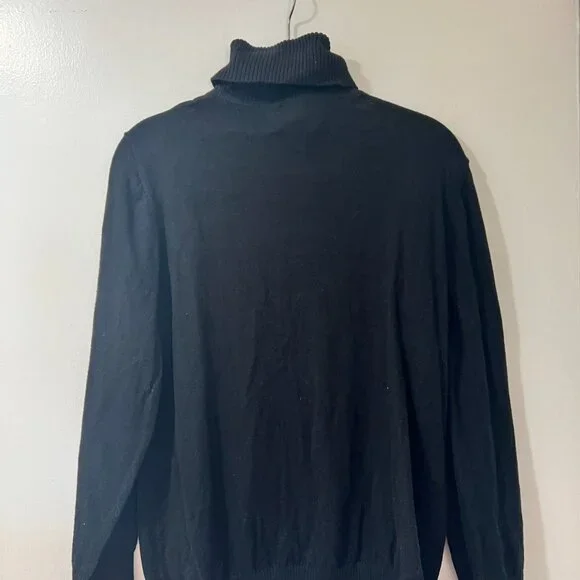 🧥 L.L. Bean Classic Black Turtleneck Sweater 🖤 Size L - Picture 5 of 6